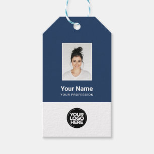 10 Öko Mitarbeiter-Foto, BarCode, Logo, Namensmark Geschenkanhänger