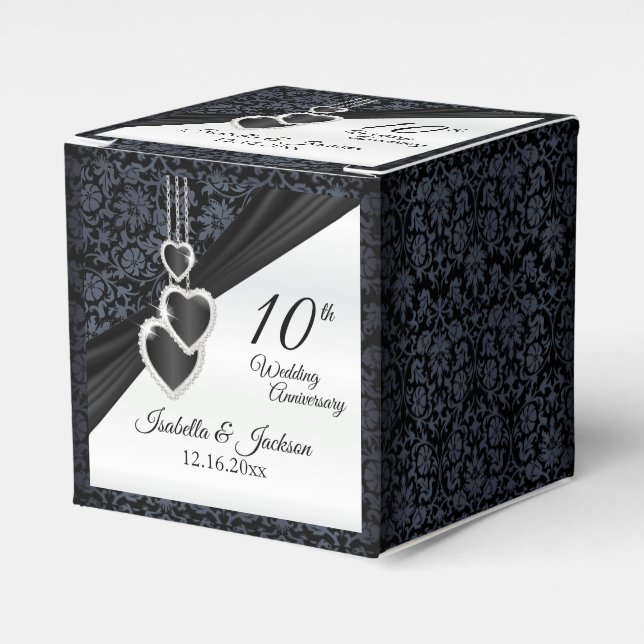 10. Onyx Hochzeitstag Geschenkschachtel (Vorderseite)