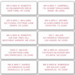 10 Party mit individueller Gastadresse Hochzeit Aufkleber<br><div class="desc">10 Party für individuelle Gästennamen-Adresse Wedding Burgundy Script Stickers bietet 10 Aufkleber mit Ihrem individuellen Gastnamen und Adresse auf jedem Aufkleber in bordeauxrot auf weißem Hintergrund. Auch ideal für Weihnachts- und Feiertagskarten, Party Einladungen, Dankeschön-Karten und Büropost. Bearbeiten Sie den Text einfach in den dafür vorgesehenen Textfeldern. Evco Studio für andere...</div>
