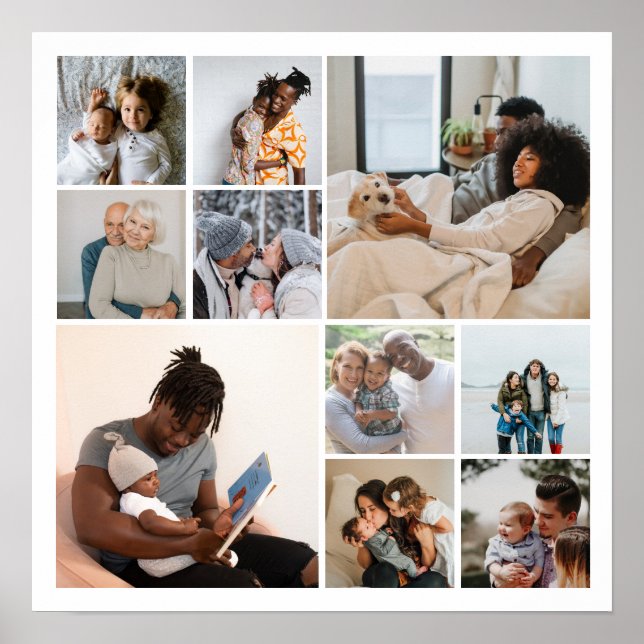 10 Photo Collage Personalized Poster (Vorne)