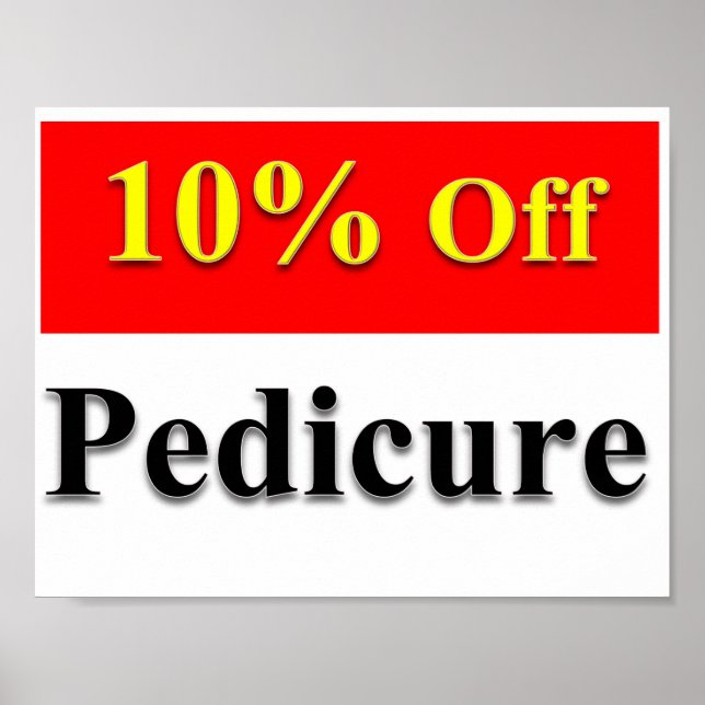 10 % Preisnachlass für Pediküre Poster (Vorne)