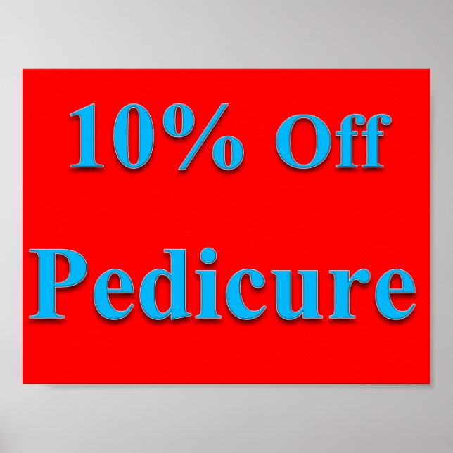 10 % Preisnachlass für Pediküre Poster (Vorne)