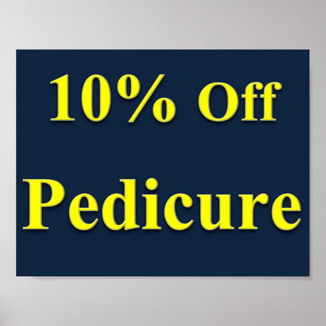 10 % Preisnachlass für Pediküre Poster (Vorne)