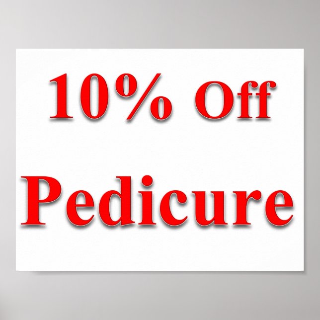 10 % Preisnachlass für Pediküre Poster (Vorne)