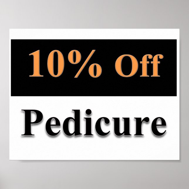 10 % Preisnachlass für Pediküre Poster (Vorne)