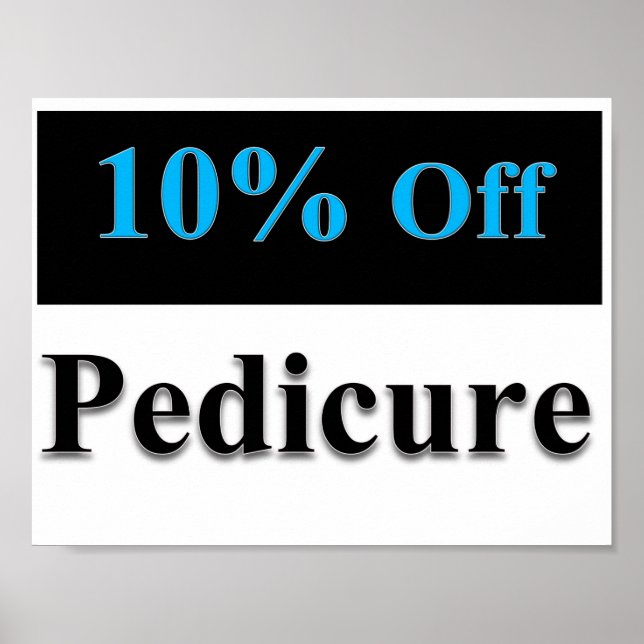 10 % Preisnachlass für Pediküre Poster (Vorne)