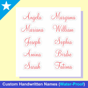 10 prénoms personnalisés   Stickers calligraphie