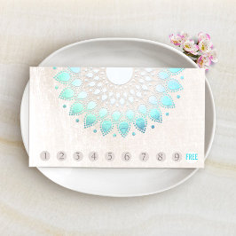 10 Punch Customer Loyalty Turquoise Lotus Treuekarte