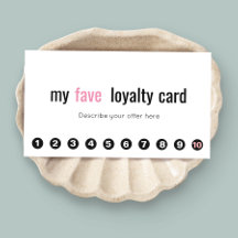 10 Punch Pink Beauty Salon Kundenbindungskarte 2