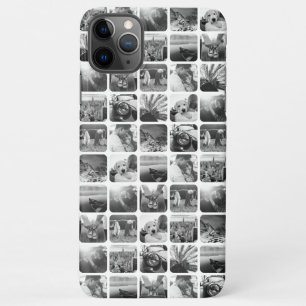 10 Quadrat Foto Gittervorlage gerundeter weißer R iPhone 11Pro Max Hülle