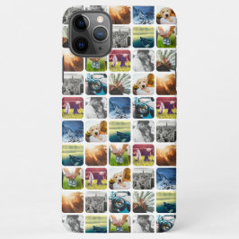 10 Quadrat Foto Gittervorlage gerundeter weißer Ra iPhone 11Pro Max Hülle