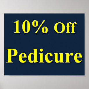 10% Rabatt auf Pediküre Poster Matt