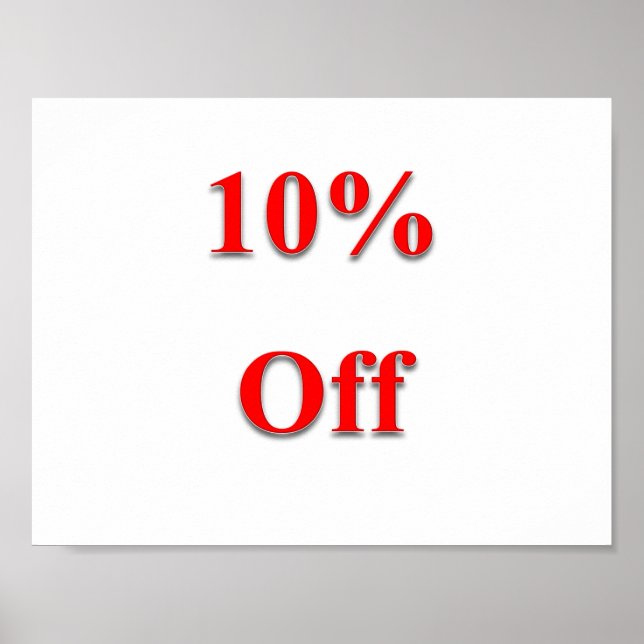 10 % Rabatt auf Poster Matte (Vorne)