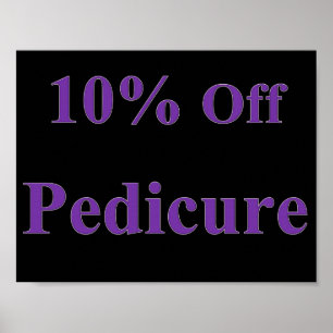 10% Rabatt Pediküre Poster Matt