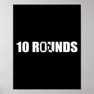 10 Runden - Boxliebhaber-Gym-Boxer-Kickboxen Kick Poster