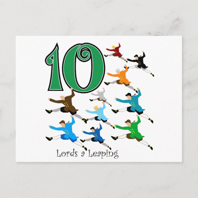 10 Schnüre springen Postkarte (Vorderseite)