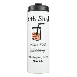 10. Shake 10. Geburtstag Milchshake-Schreiber Thermosbecher