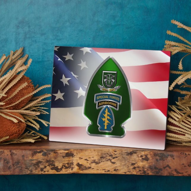 10. Special Forces Group (IM FLUGZEUG) Plaque Fotoplatte (Seite)