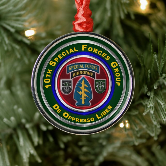 10. Special Forces Group Weihnachten bewahren Ornament Aus Metall (Baum)