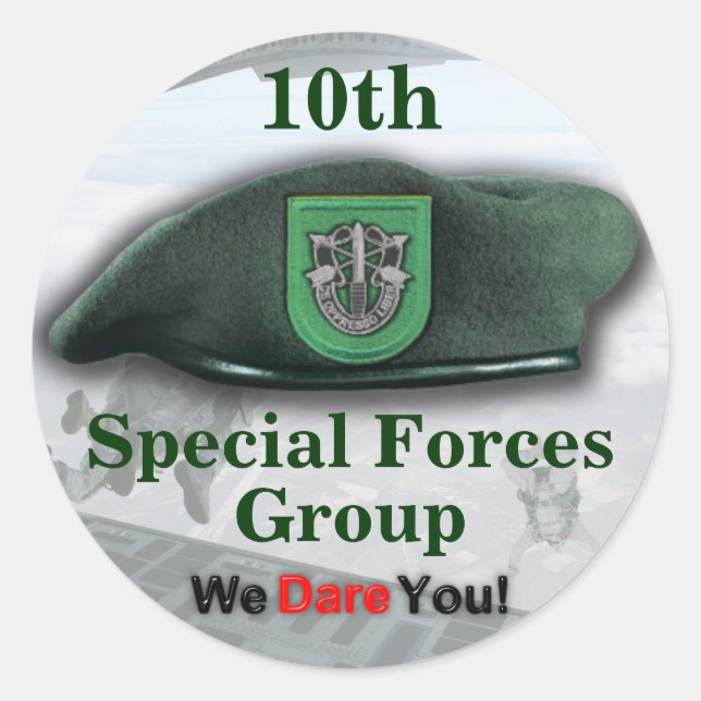 10. Spezielle Kraft Grünbeet Veteranen Sticker (Vorderseite)