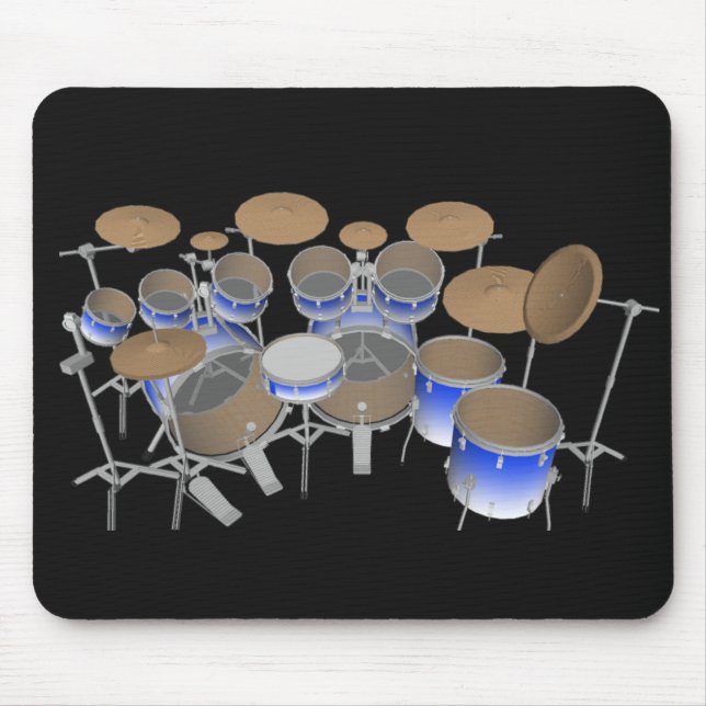 10 Stück-Trommel-Ausrüstung: Blaue Steigung: Mousepad (Vorne)