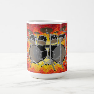 10 Stück-Trommel-Ausrüstung u. Grafiken: Kaffeetasse