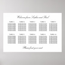 10 Tabelle Elegantes Minimalistisches Sitzdiagramm