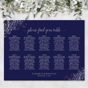 10 Tafelsieb auf Navy Blue Poster
