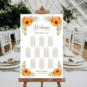 10 Tafelsonnenblume Rose Hochzeitssattel Poster