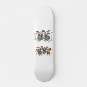 10-teiliges Trommelkit: 3D-Modell: Benutzerdefinie Skateboard
