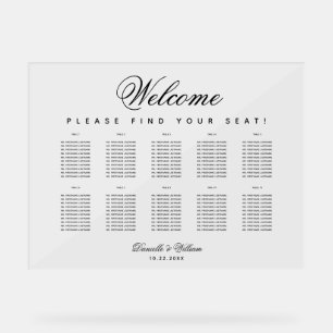 10 Tische Einfacher minimalistischer Hochzeitssitz Acrylschild