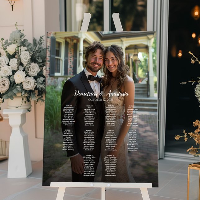 10 Tische elegante Hochzeitskarte für das Foto Poster (Von Creator hochgeladen)