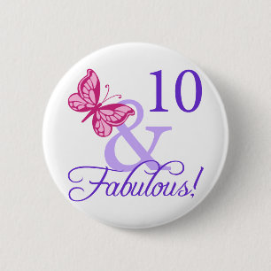 10 und toller Geburtstag Button