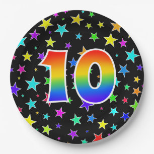 10. Veranstaltung: Bold, Fun, Colorful Rainbow 10 Pappteller