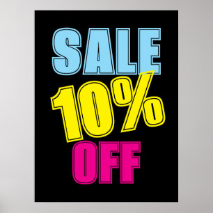 10% Verkaufsabrechnung, Einzelhandelsverkauf Besch Poster