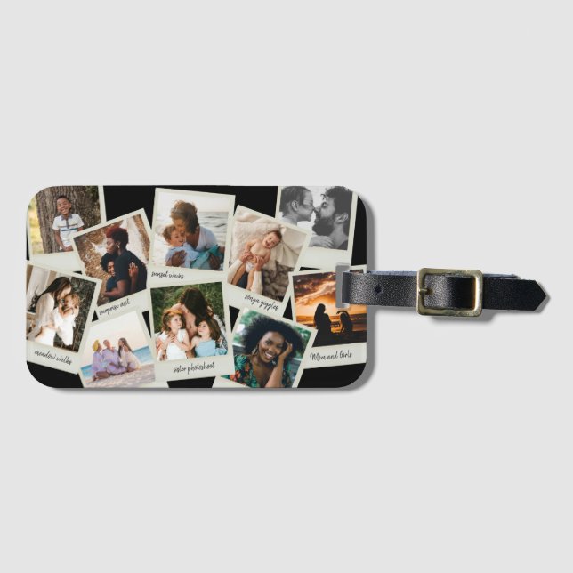 10 Vintage-Schnappschuss-Foto Gepäckanhänger (Vorderseite (Horizontal))