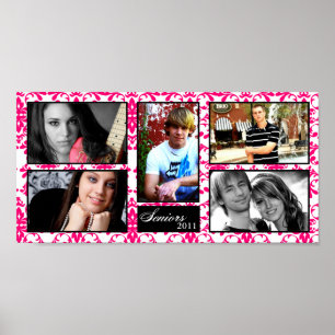 10"x20" 5 Fächer Personalisierte Senioren Collage  Poster