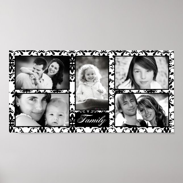 10"x20" 5-Slot-Personalisierte Familienkollage Poster (Vorne)