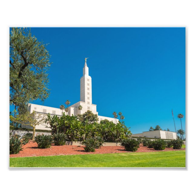10" x 8" Berufliches Foto LDS Los Angeles Tempel (Vorne)