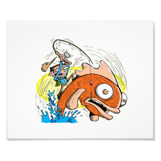10 x 8 Print - Fishing Cartoon - Master Fisherman Fotodruck