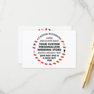 10 x Custom Wedding Enclosure Cards Begleitkarte