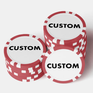 10 x Personalisiertes RED Casino, Pokerchips