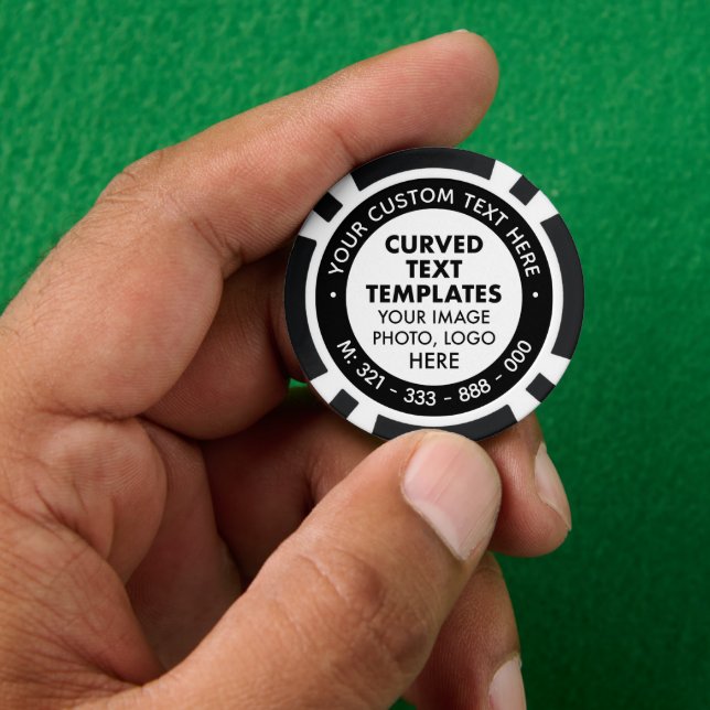 10 x Poker-Chips für benutzerdefinierte Logos und  Pokerchips (Hand)