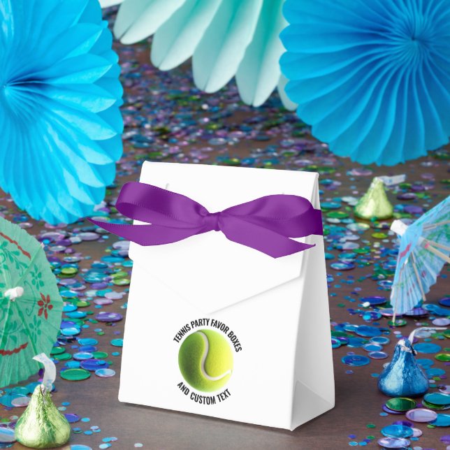 10 x Tennis Ball Personalisiert Text Zelt Style Geschenkschachtel (Party)