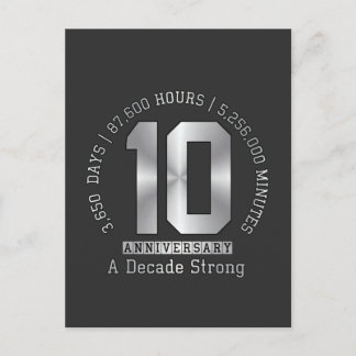 10 Year Anniversary Milestone - A Decade Strong  Postkarte
