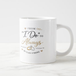 10 Year Wedding Anniversary Mug Jumbo-Tasse