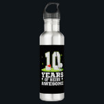 10 Years Of Being Awesome 10th Birthday Golf Theme Edelstahlflasche<br><div class="desc">10 Years Of Being Awesome 10th Birthday Golf Theme T-Shirt</div>