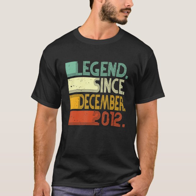 10 Years Old  Legend Since December 2012 10th Birt T-Shirt (Vorderseite)