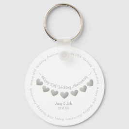 10. Zehn-/Aluminiumjubiläumsgeschenk Schlüsselanhänger