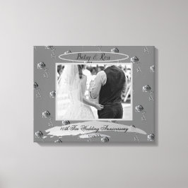 "10. Zehn-Jubiläum" Zinn-Rose Leinwanddruck